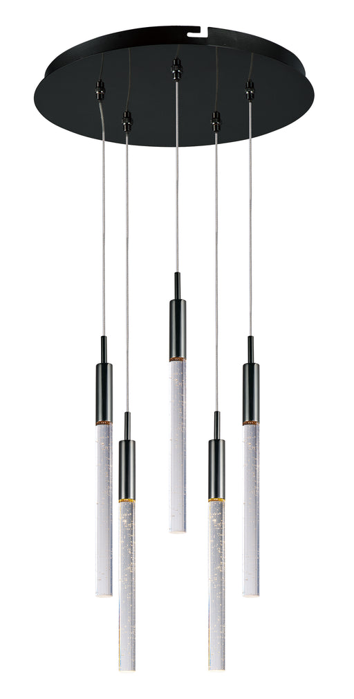 Scepter 5-Light LED Pendant in Black Chrome