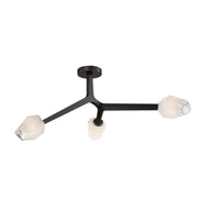 Blossom 3-Light Flush Mount in Black