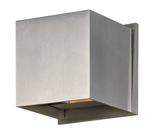 Alumilux: Cube LED Outdoor Wall Sconce in Satin Aluminum