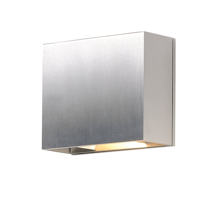 Alumilux: Cube LED Outdoor Wall Sconce in Satin Aluminum