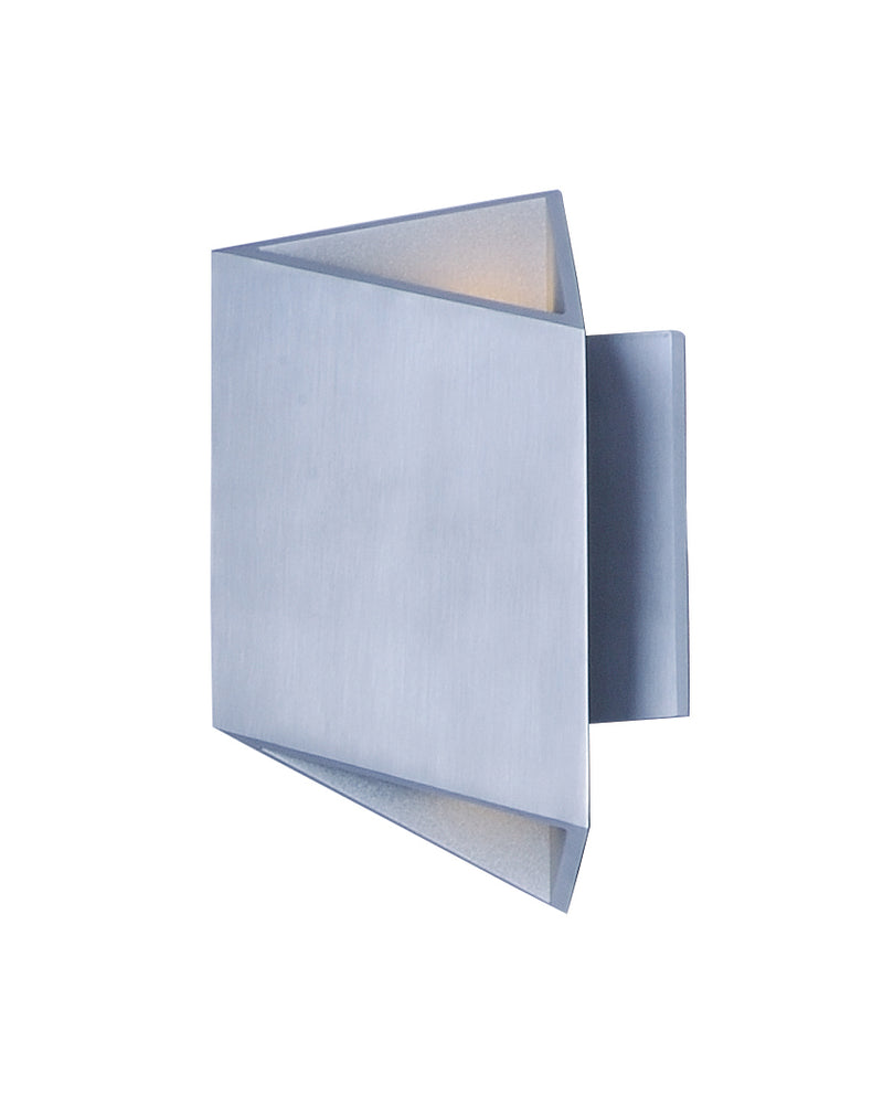 Alumilux: Facet LED Outdoor Wall Sconce in Satin Aluminum