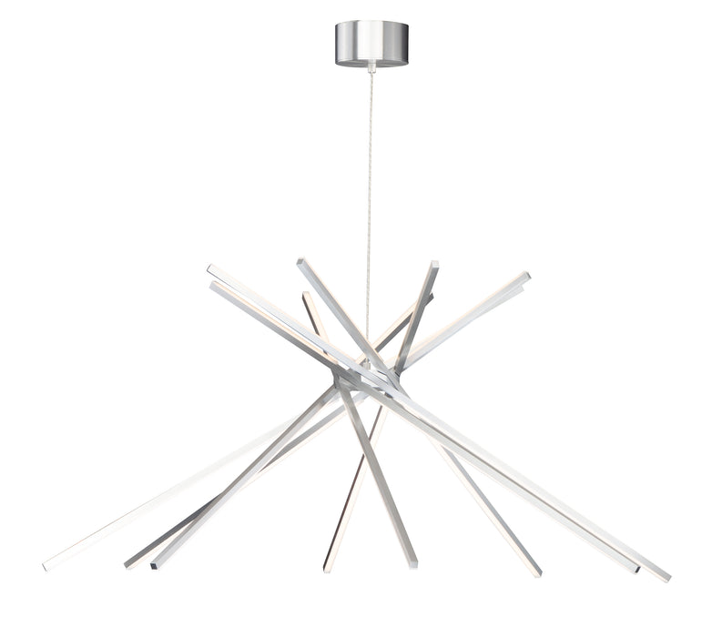 Alumilux: Aster 8-Light LED Pendant in Satin Aluminum