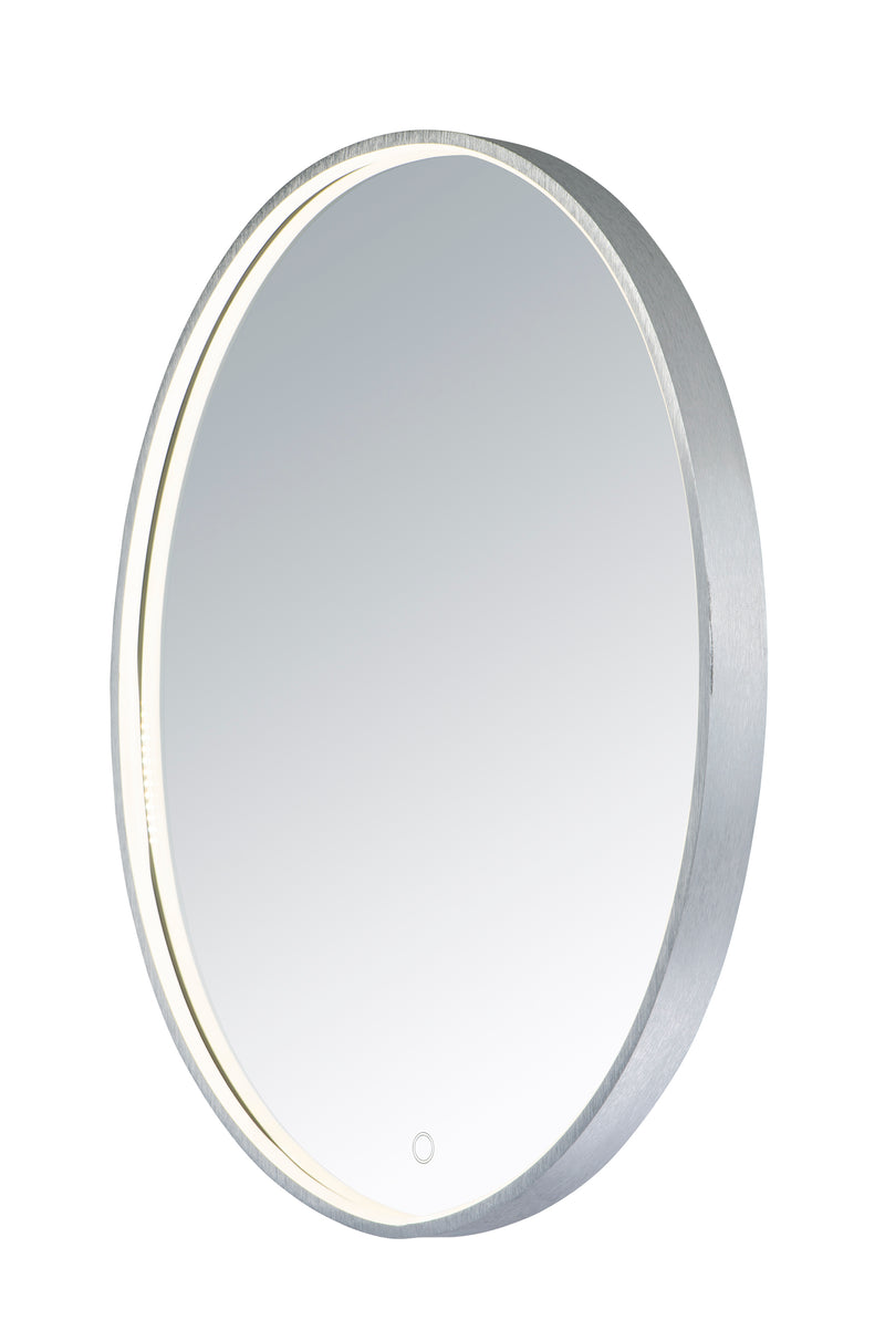 24" x 30" Oval LED Mirror in Brushed Aluminum
