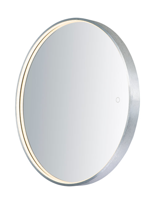 27.5" Round LED Mirror in Brushed Aluminum