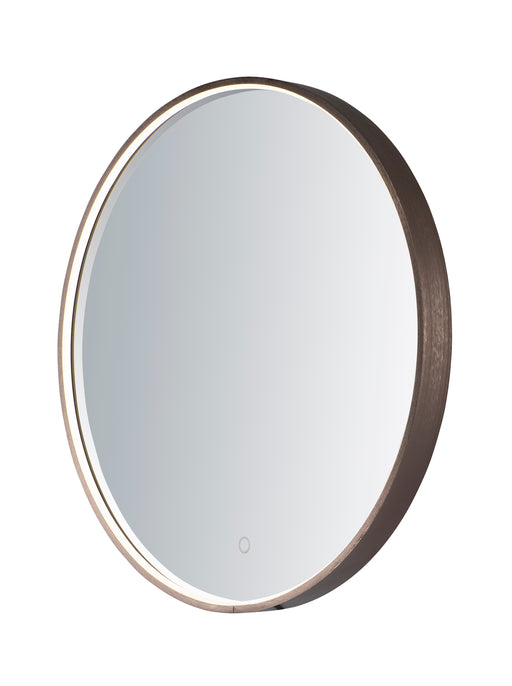 27.5" Round LED Mirror in Anodized Bronze