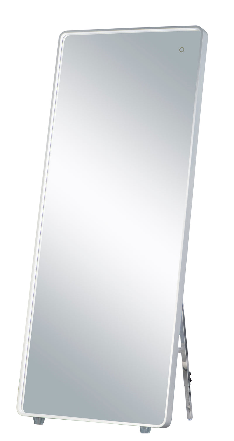 28" x 67" LED Mirror with Kick Stand in Brushed Aluminum