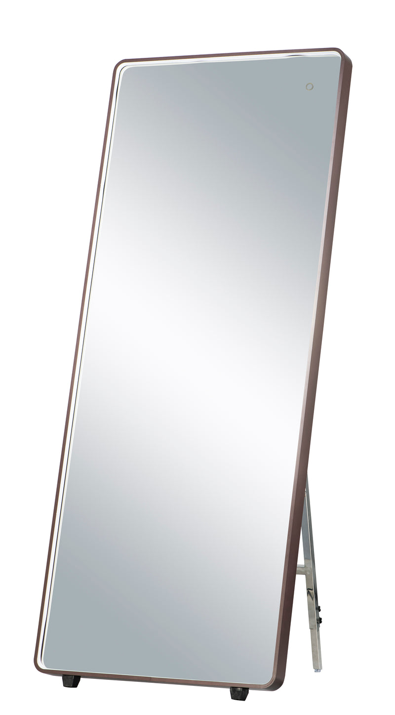 28" x 67" LED Mirror with Kick Stand in Anodized Bronze