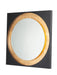 Floating LED Mirror Square 31.5" in Gold Leaf / Black