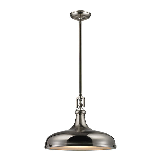 Rutherford 1-Light Pendant in Brushed Nickel