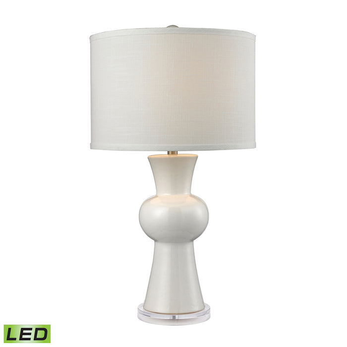 White Earthenware Table Lamp