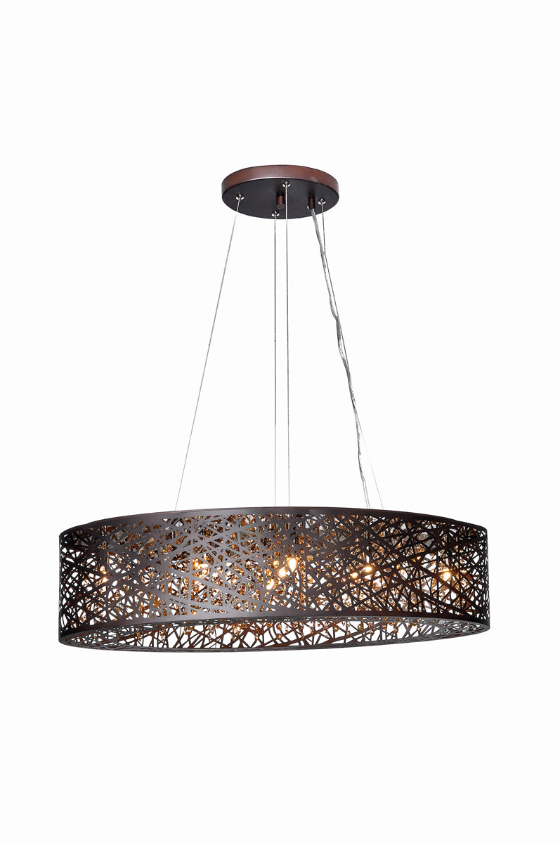 Inca 9-Light Pendant in Bronze