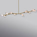 Blossom 10-Light Pendant in Natural Aged Brass