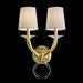 Emilea 2-Light Wall Sconce in Heirloom Gold with Clear Optic Crystals