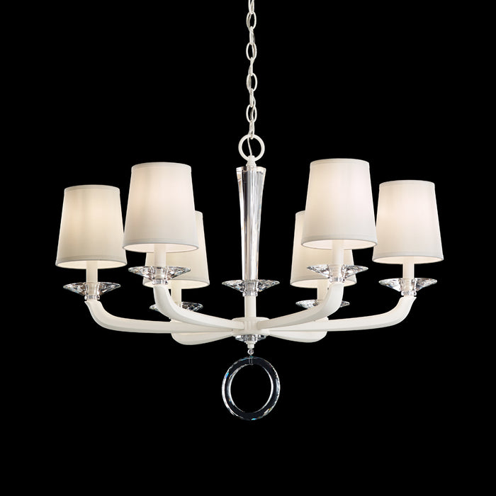 Emilea 6-Light Chandelier in Heirloom Gold with Clear Optic Crystals