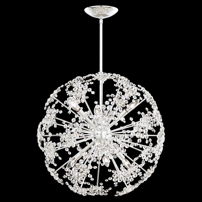Esteracae 6-Light Pendant in Stainless Steel with Clear Spectra Crystals