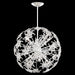 Esteracae 6-Light Pendant in Stainless Steel with Clear Spectra Crystals