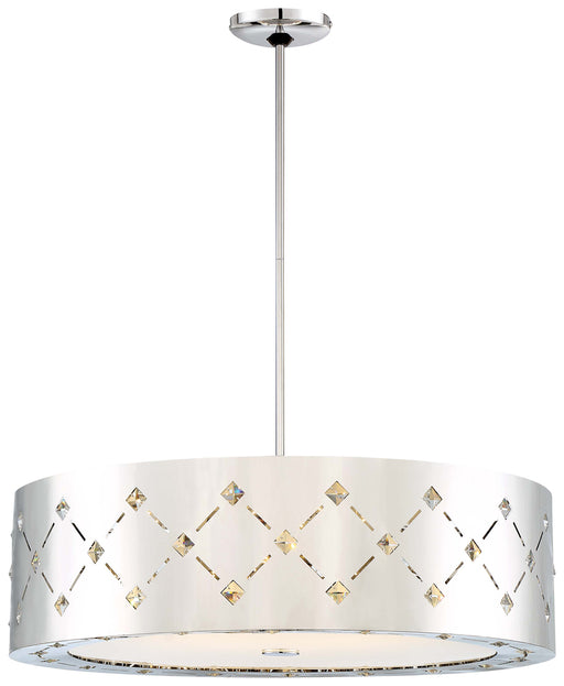 Crowned LED Pendant in Chrome - Lamps Expo