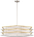 Levels LED Pendant in Polished Nickel & Honey Gold - Lamps Expo