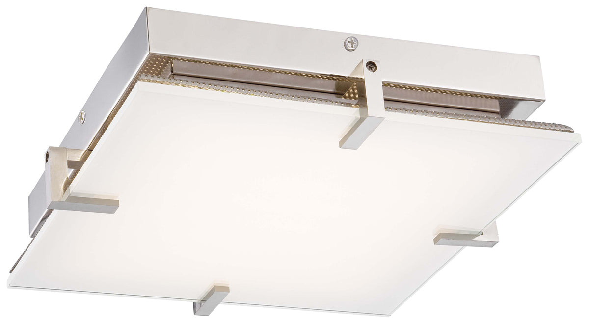 Hooked LED Flush Mount in Polished Nickel - Lamps Expo