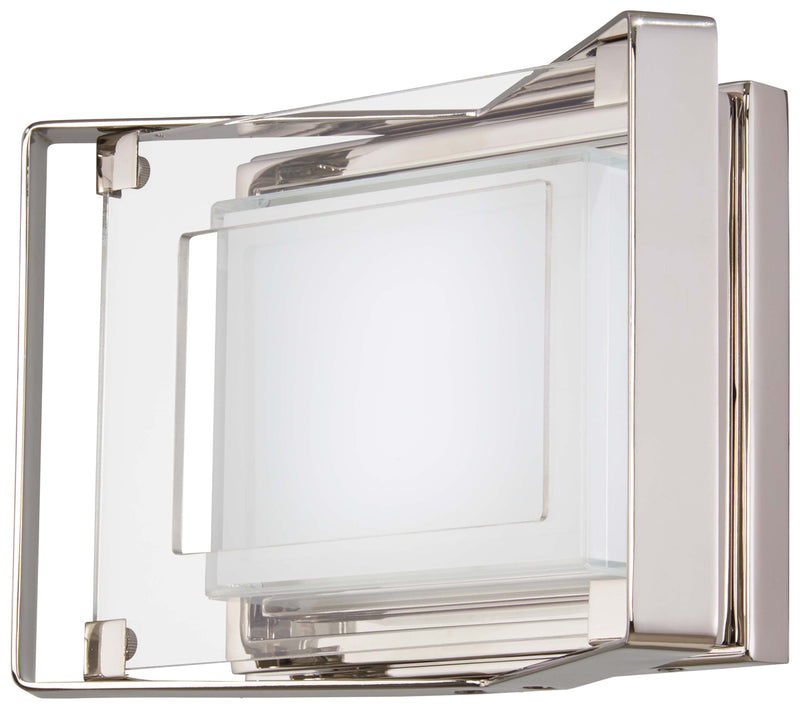 Crystal Clear LED Bath in Polished Nickel - Lamps Expo
