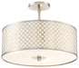 Dots 3-Light Semi Flush Mount in Brushed Nickel - Lamps Expo