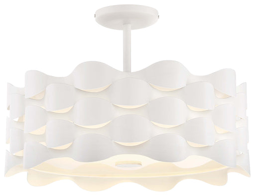 Coastal Current LED Semi Flush in Sand White - Lamps Expo