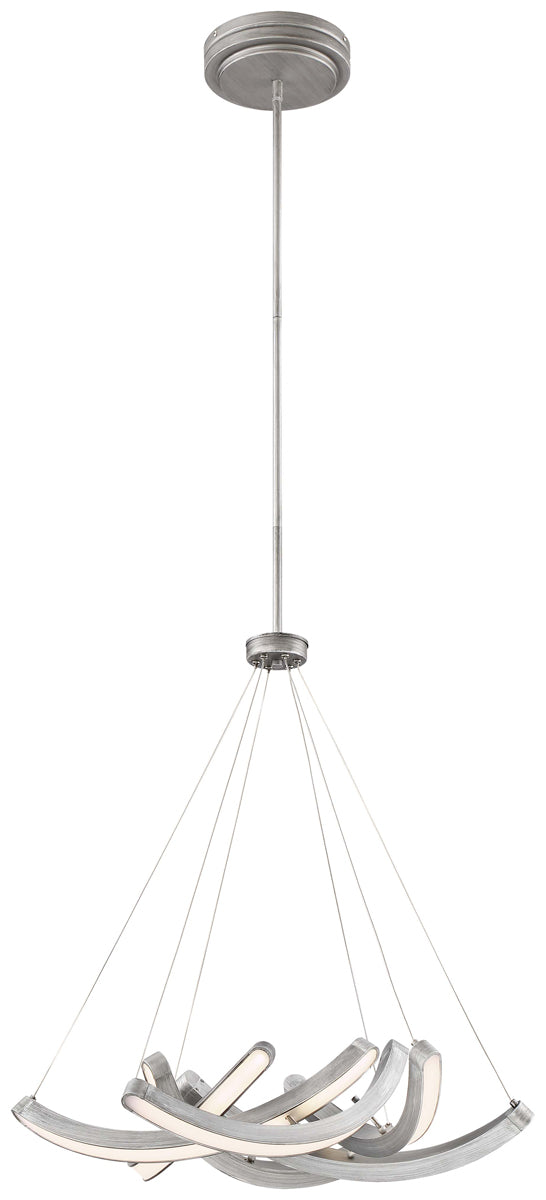 Swing Time LED Pendant in Brushed Silver - Lamps Expo