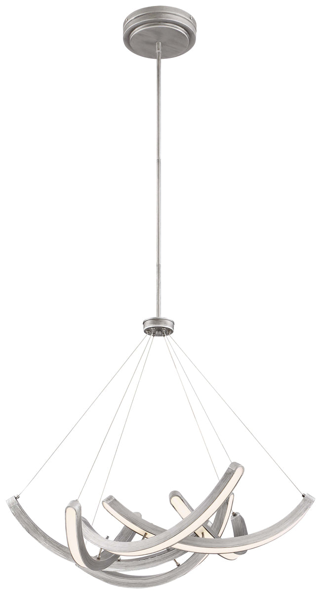 Swing Time LED Pendant in Brushed Silver - Lamps Expo