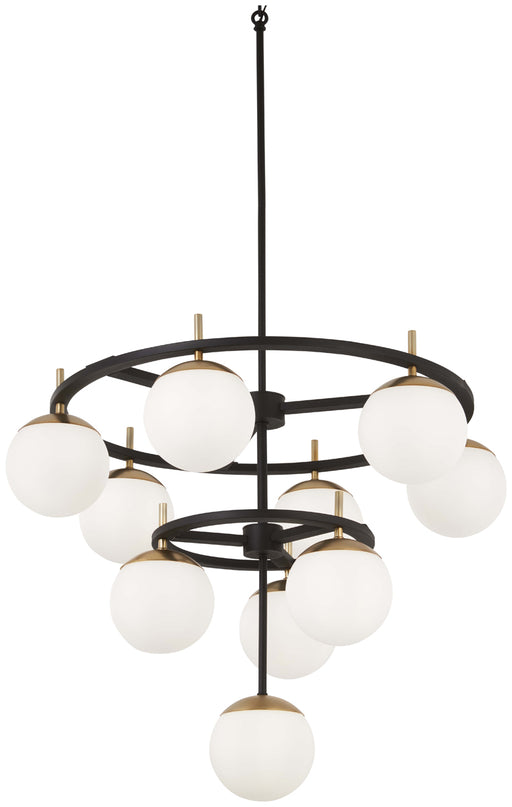 Alluria 10-Light Chandelier in Weathered Black & Autumn Gold - Lamps Expo