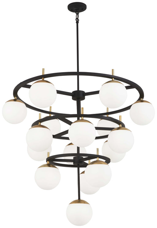 Alluria Chandelier in Weathered Black & Autumn Gold - Lamps Expo