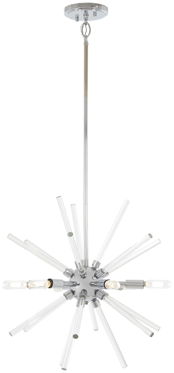 Spiked 6-Light Pendant in Chrome - Lamps Expo