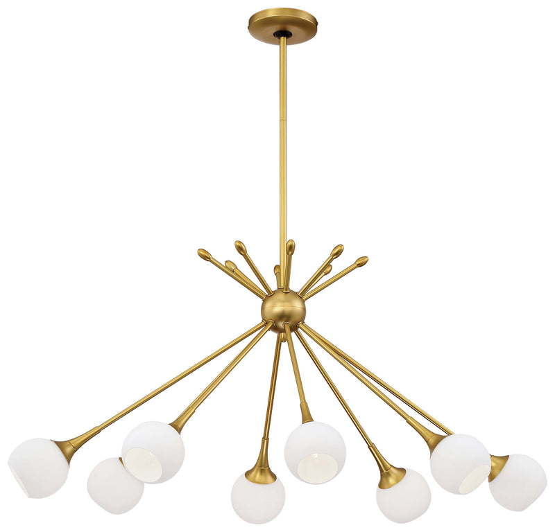 Pontil 8-Light Island in Honey Gold - Lamps Expo