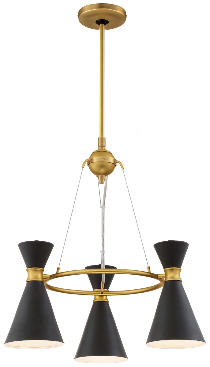 Conic 3-Light Mini Chandelier in Honey Gold - Lamps Expo