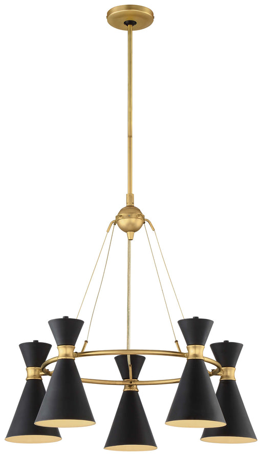 Conic 5 Lt Chandelier in Honey Gold - Lamps Expo