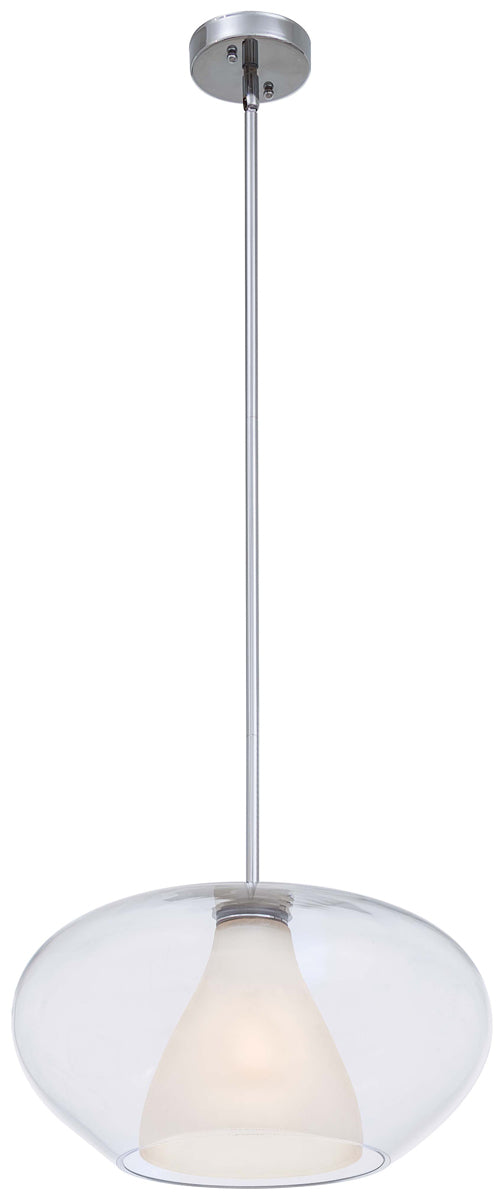 Soft 1-Light Pendant in Chrome - Lamps Expo