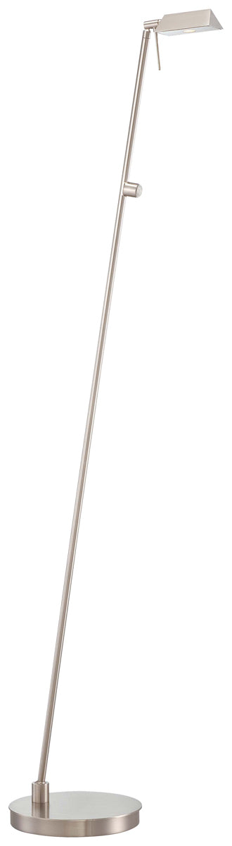 George's Reading Room Floor Lamp in Brushed Nickel - Lamps Expo