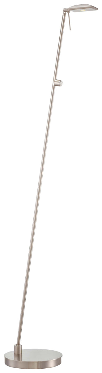George's Reading Room Floor Lamp in Brushed Nickel - Lamps Expo