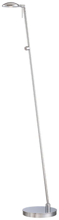 George's Reading Room 1-Light LED Floor Lamp in Chrome - Lamps Expo
