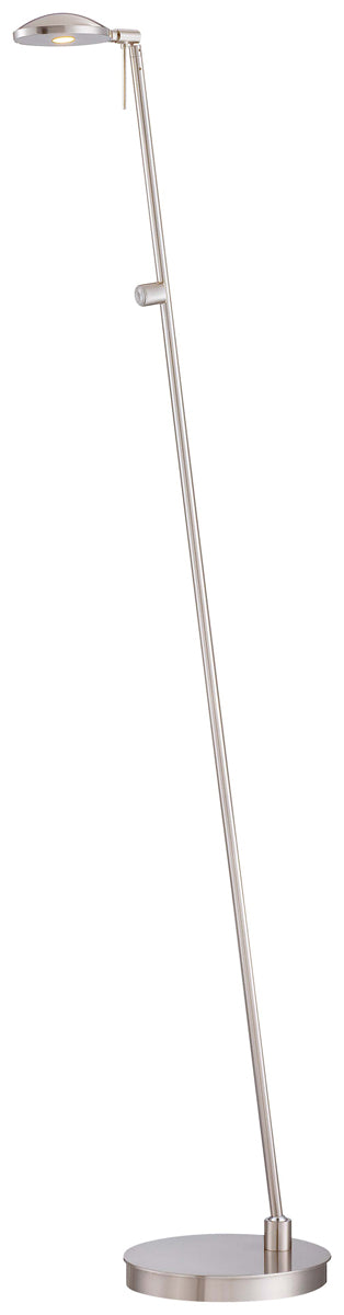 George's Reading Room 1-Light LED Floor Lamp in Brushed Nickel - Lamps Expo
