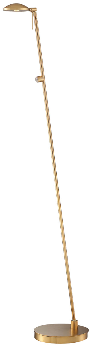 George's Reading Room 1-Light LED Floor Lamp in Honey Gold - Lamps Expo