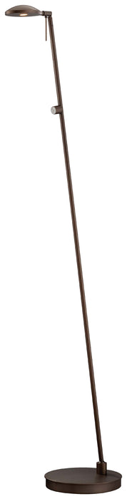 George's Reading Room 1-Light LED Floor Lamp in Copper Bronze Patina - Lamps Expo