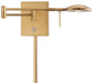 George's Reading Room 1-Light LED Swing Arm Wall Lamp in Honey Gold - Lamps Expo