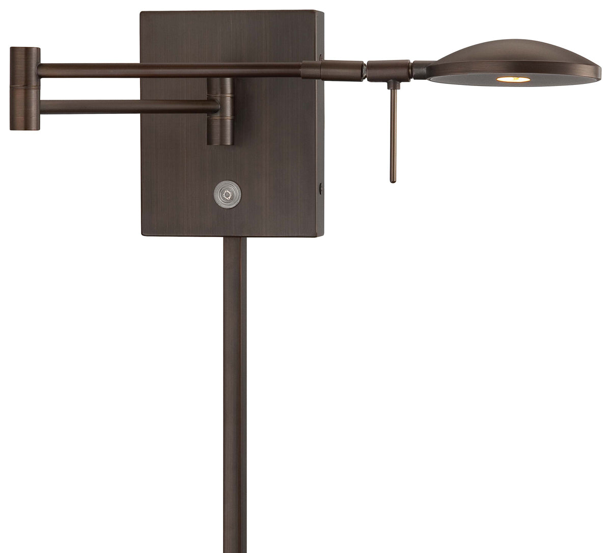 George's Reading Room 1-Light LED Swing Arm Wall Lamp in Copper Bronze Patina - Lamps Expo