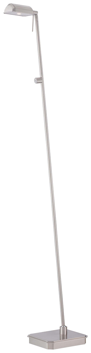 George's Reading Room Floor Lamp in Brushed Nickel - Lamps Expo