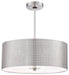 Grid 3-Light Drum Pendant in Brushed Nickel - Lamps Expo