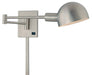 P3 1-Light Swing Arm Wall Sconce in Matte Brushed Nickel - Lamps Expo