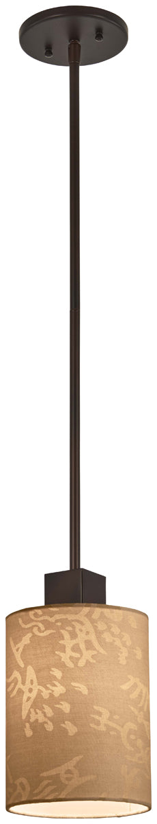 Kimono 1-Light Mini Pendant in Antique Dorian Bronze - Lamps Expo