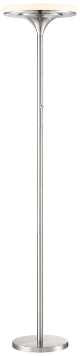 U.H.O. LED Torchiere in Brushed Nickel - Lamps Expo