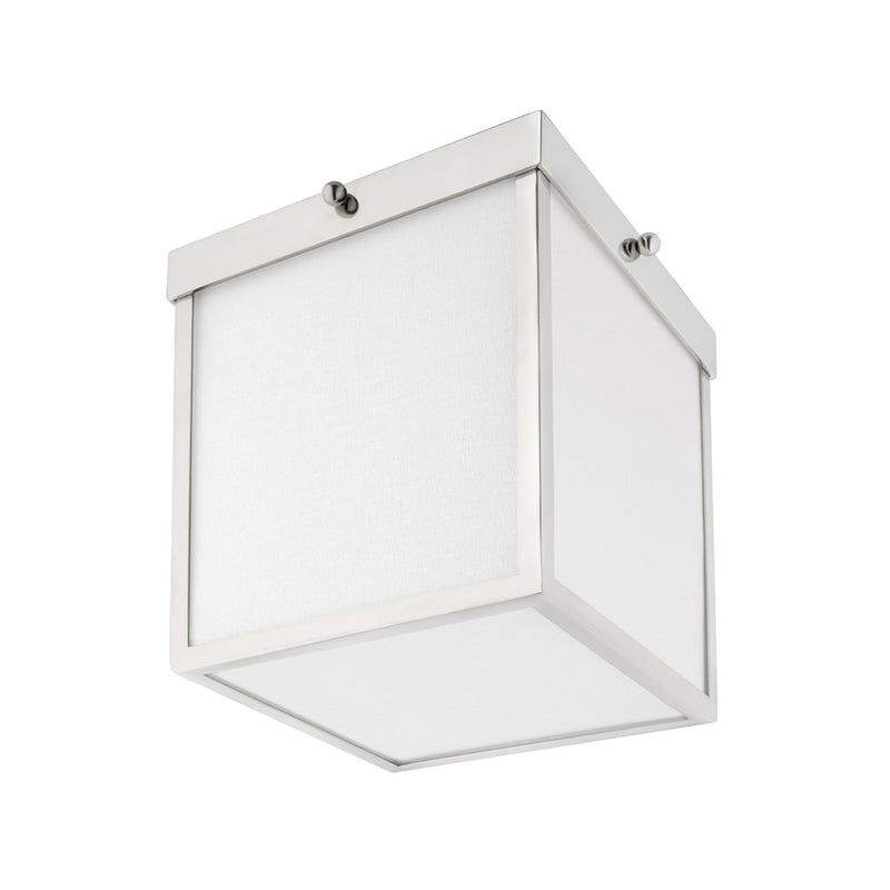 Monica 1-Light Flush Mount in Polished Nickel - Lamps Expo