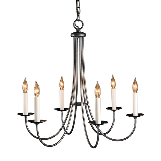 Simple Sweep 6 Arm Chandelier in Natural Iron (20)